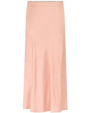 Roberto Collina Satin A-Line Midi Skirt - Pink