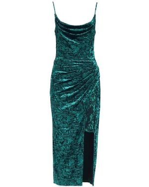 Tadashi Shoji Juneau Snakeskin-Pattern Midi Dress - Green
