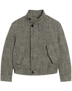 Ami Paris Wool Padded Harrington Jacket - Grey