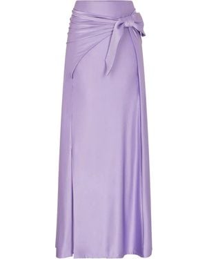 Rabanne Falda larga estilo jersey - Morado