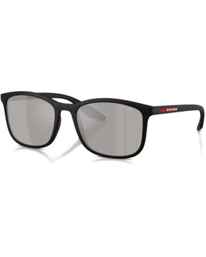 Prada Linea Rossa Square-Frame Sunglasses - Black