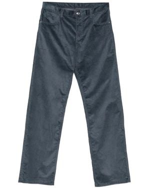 Etro Pantalones Rectos De Pana - Azul