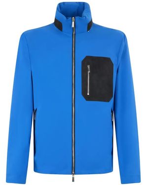 Moorer Zip Pocket Jacket - Blue