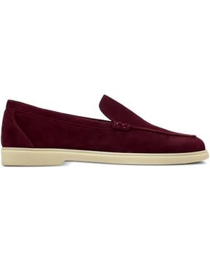 Magnanni Suede Leather Loafers - Red