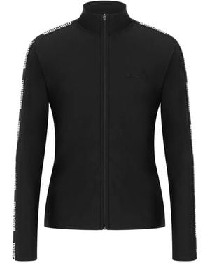 Moschino Sudadera Con Franja Del Logo - Negro