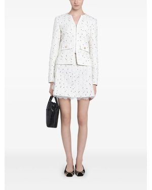 Giambattista Valli Minirock mit Polka Dots - Weiß