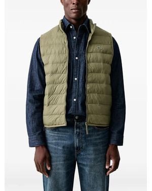 Lacoste Gesteppte Weste Mit Logo-Patch - Blau