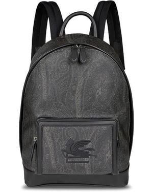 Etro Rucksack Aus Paisley-Jacquard - Schwarz
