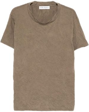Our Legacy Rundhals-T-Shirt in Knitteroptik - Natur