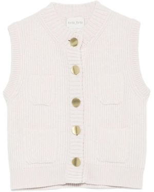 Forte Forte Gilet Con Bottoni E Tasche - Bianco