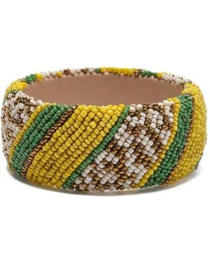 Maliparmi Beaded Striped Bracelet - Yellow