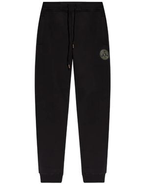 Versace Jeans Couture Hose Mit Kordelzug Und Logo - Schwarz