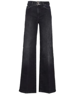 Liu Jo Logo-Belt Jeans - Blue