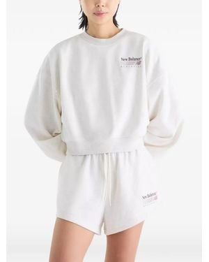 New Balance Trackside French Terry Sweatshirt - White