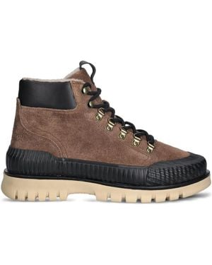 GANT Lace-Up Lug-Sole Boots - Brown