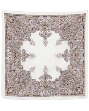 Dell'Oglio Tokyo Paisley-Print Scarf - Grey