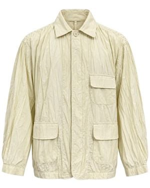 Franzese Collection Brad Pitt Pleated Safari Jacket - Natural