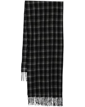 Undercover Checked Scarf - Black