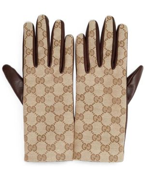 Gucci Gg Supreme Gloves - Natural