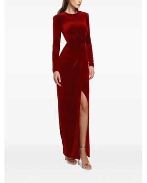 Cristallini Robe Longue Vera À Fronces - Red