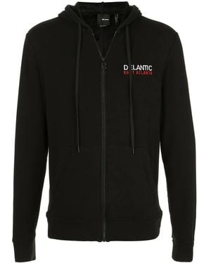 Delantic Ea Zip-Fastening "Burrr" Hoodie - Black