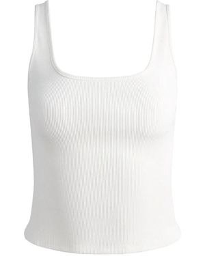 Alice + Olivia Daryn Ribbed Tank Top - White