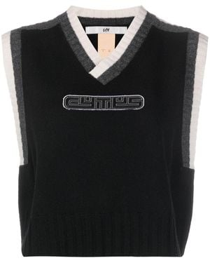 Eytys Lopes Logo-appliqué Sweater Vest - Black
