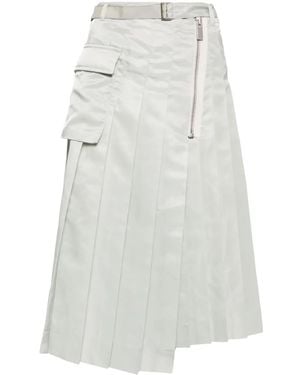 Sacai Gonna Con Cintura - Bianco