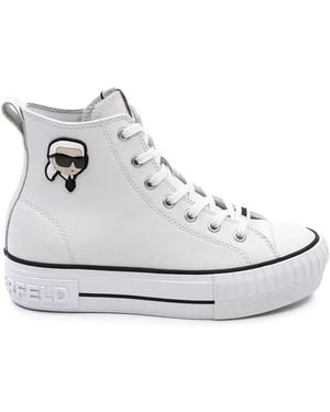 KARL LAGERFELD Ikonik Karl Hi-Tops - White