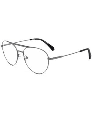 Polaroid Double-Bridge Navigator-Frame Glasses - Gray