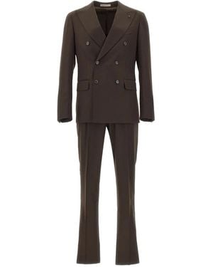 Corneliani Double-Breasted Peak-Lapel Suit - Brown