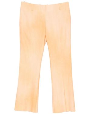 Ermanno Scervino Belted Pressed-Crease Trousers - White