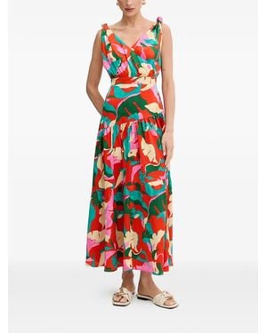 Morgan Knot Floral Print Maxi Dress - White