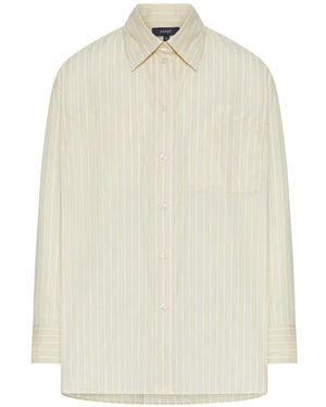 Soeur Striped Cotton Shirt - White
