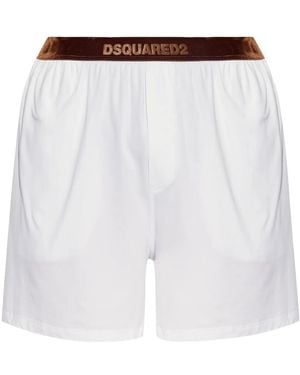 DSquared² ロゴウエスト ショートパンツ - ホワイト