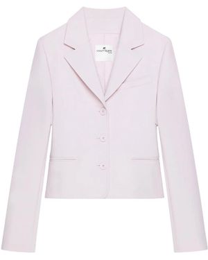 Courreges Martingale-Strap Blazer - White