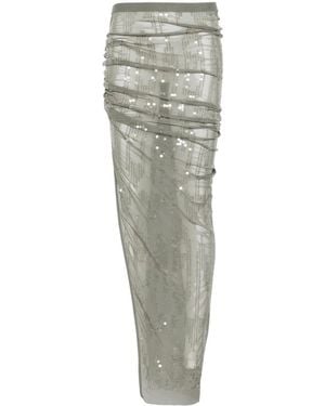 Rick Owens Eva Sequin Embellished Maxi Skirt - Green