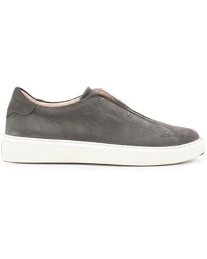 Eleventy Suede Slip-On Trainers - Grey