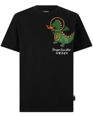 Philipp Plein Dragon Space Club Short-Sleeve T-Shirt - Black