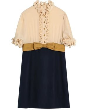 Valentino Garavani Crepe De Chine Mini Dress - Blue