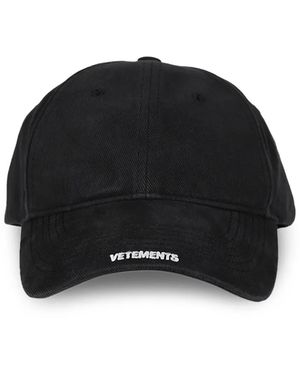Vetements Cappello Con Logo - Nero