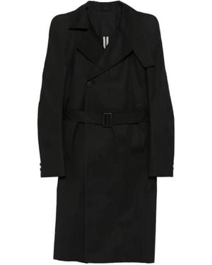 Rick Owens Button-Fastening Trench Coat - Black