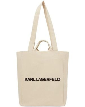 KARL LAGERFELD Logo Tall Tote Bag - White