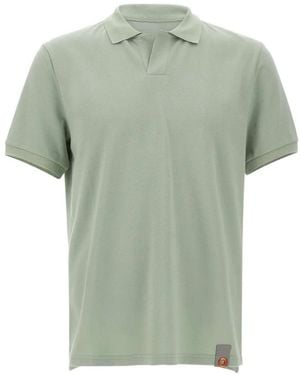 Dekker Ribbed V-Neck Polo Shirt - Green
