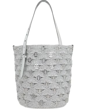 Rabanne Crochet Tote Bag - White