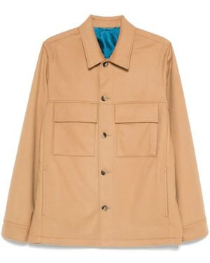 Paul Smith Hemdjacke Aus Fleece - Natur