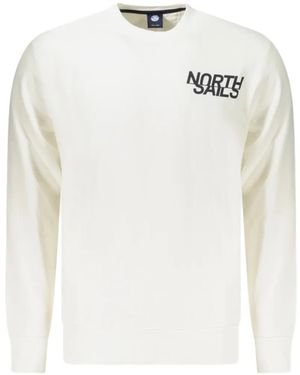 North Sails Logo-Print Cotton Sweatshirt - White