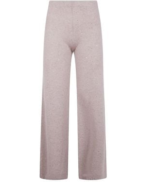 D.exterior Sequin-Embellished Wool Trousers - Grey