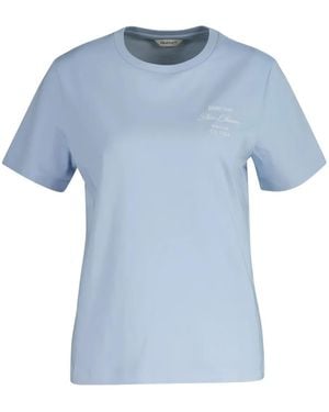 GANT Logo-Detail T-Shirt - Blue