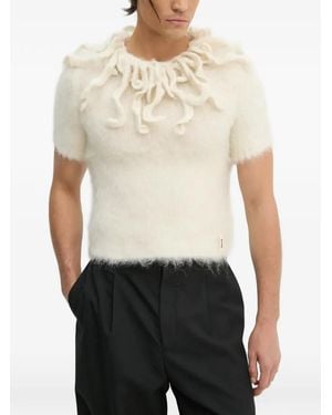 Sunnei Ruffled Short-Sleeve T-Shirt - White